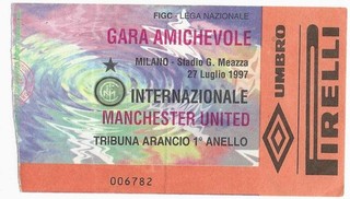 Ticket 97 98 Inter Milan Manchester United