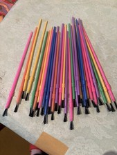 30 Pieces Paint Brushes Bulk, Plastic Paint Brushes for Kids Painting
