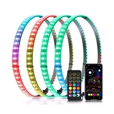 Tavaray 4PCS 17" RGB LED Wheel Ring Lights with APP & Remote Control, 178+DIY...