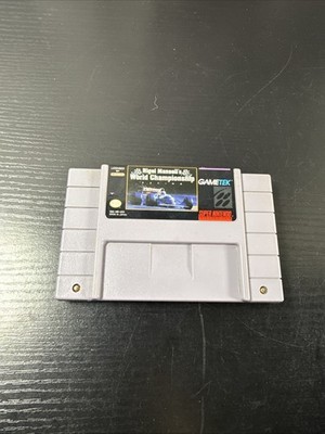 Nigel Mansell's World Championship Racing Cartridge SNES Super Nintendo 1991