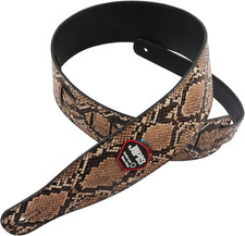 Snake Skin Design PU Leather Guitar Strap for Electric/Acoustic Guitar Bass Stra