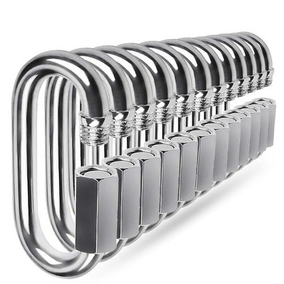 Quick Link, 304 Stainless Steel D Shape Locking Carabiner Keychain Buckle for Hi