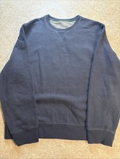 GH Bass Co Sweatshirt Mens XL Fleece Pullover Crewneck Soft Long Sleeve Blue