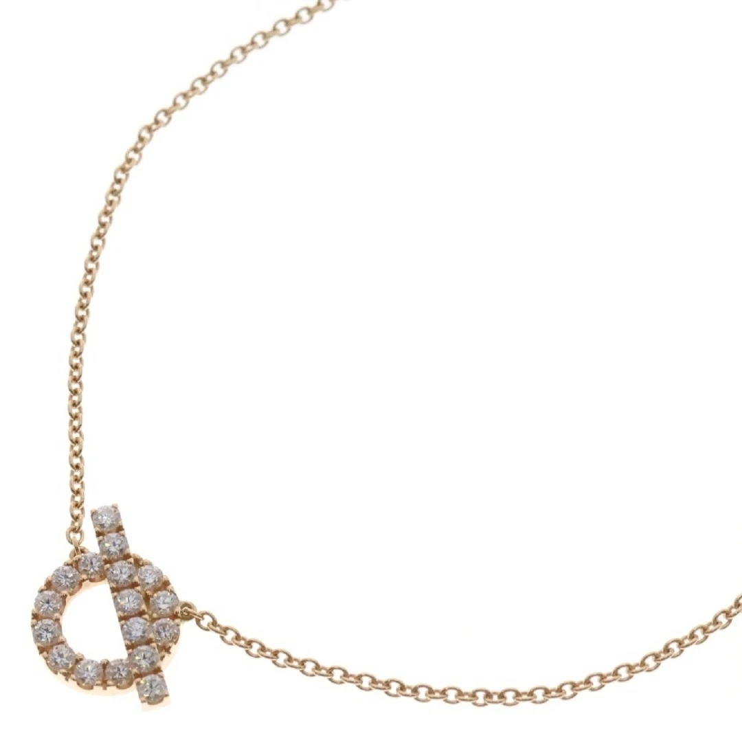HERMÈS Collana Hermes Finesse Diamanti Au750 PG Oro Rosa Gioielli Usata f3aa5154c599843f