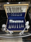 Reed & Barton Spanish Baroque Sterling Silver Flatware Set 46 Piece