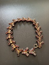 Böhmisches Granatarmband, Rückseite Tombak, 19,5 cm