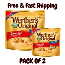Werther's Original Hard Sugar Free Caramel Candy, 7.7 oz PACK OF 2