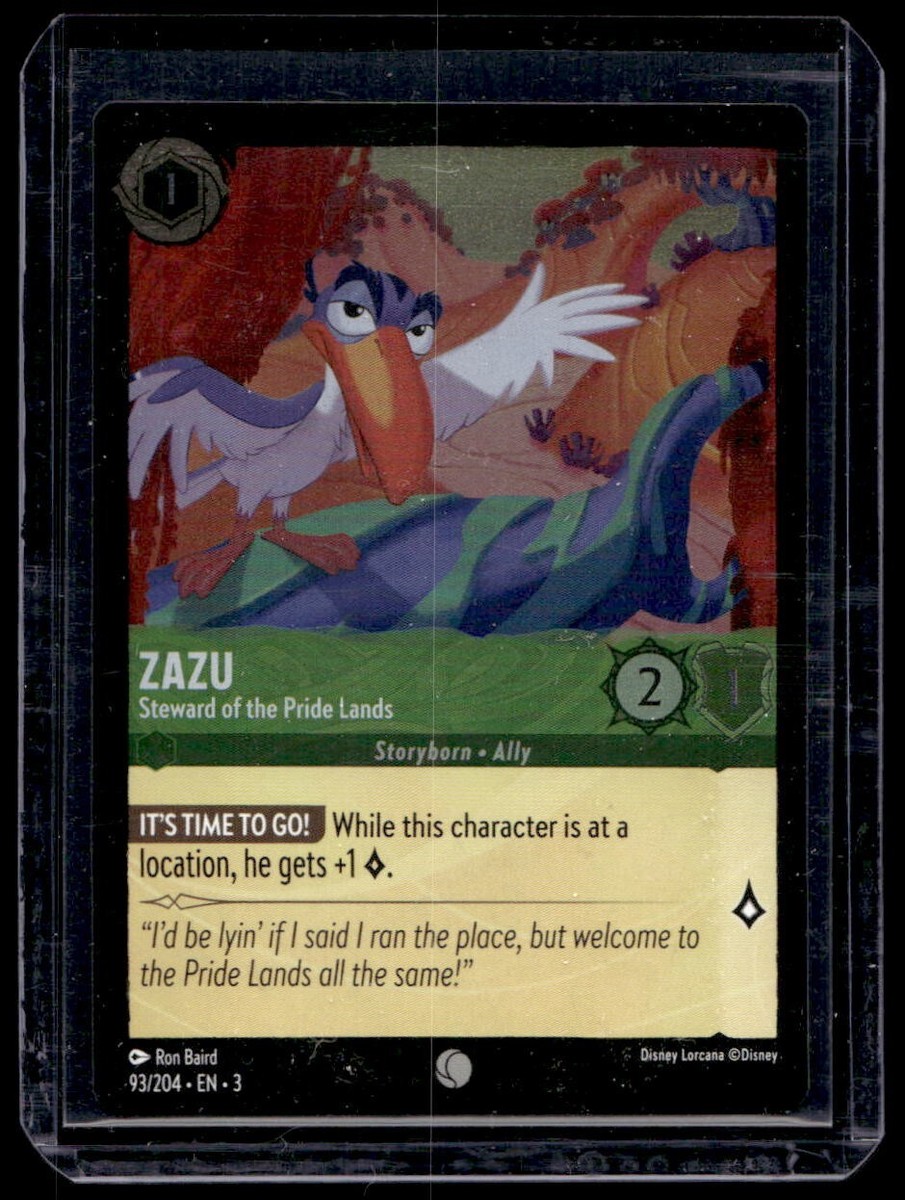 Disney Lorcana Into the Inklands Zazu Steward of the Pride Lands