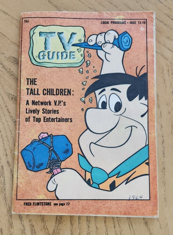 THE FLINTSTONES TV GUIDE JULY 13-19 1964 VINTAGE/RARE (NO LABEL)