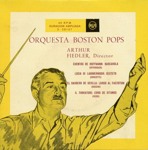 ARTHUR FIEDLER / Cuentos de Hoffmann ... / RCA 3-26107 Press Spain 1958 EX - Picture 2 of 5