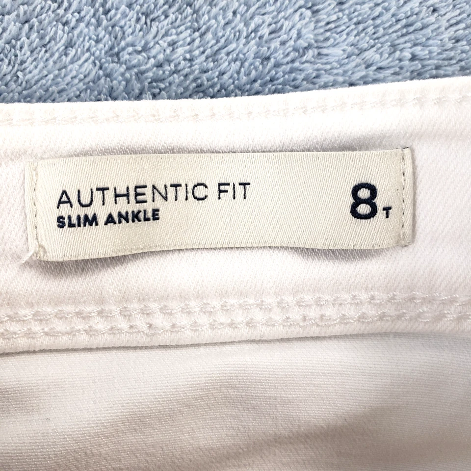 J. Jill Denim Jean Womens Sz 8 TALL White Authentic Fit Slim Ankle Stretch 32X30 - Image 4 of 4