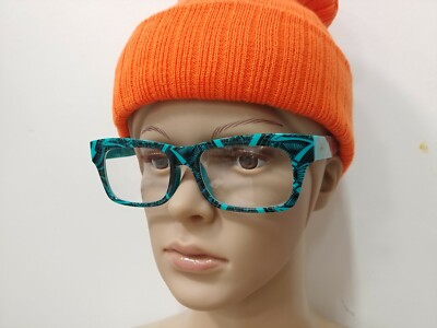 Sharpie Art Print Clear Lens Glasses Rectangular Optical Frame