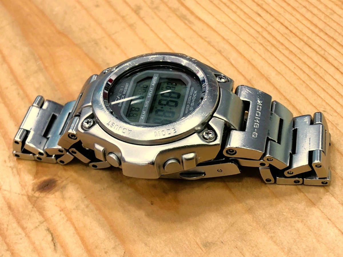 CASIO G-SHOCK 1569 (MRG-100) Vintage Digital Watch STAINLESS 200M