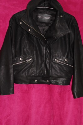 Tolle - neue - Lederjacke - Damen '' BAGATELLE . NYC '' Gr. S -  Schwarz