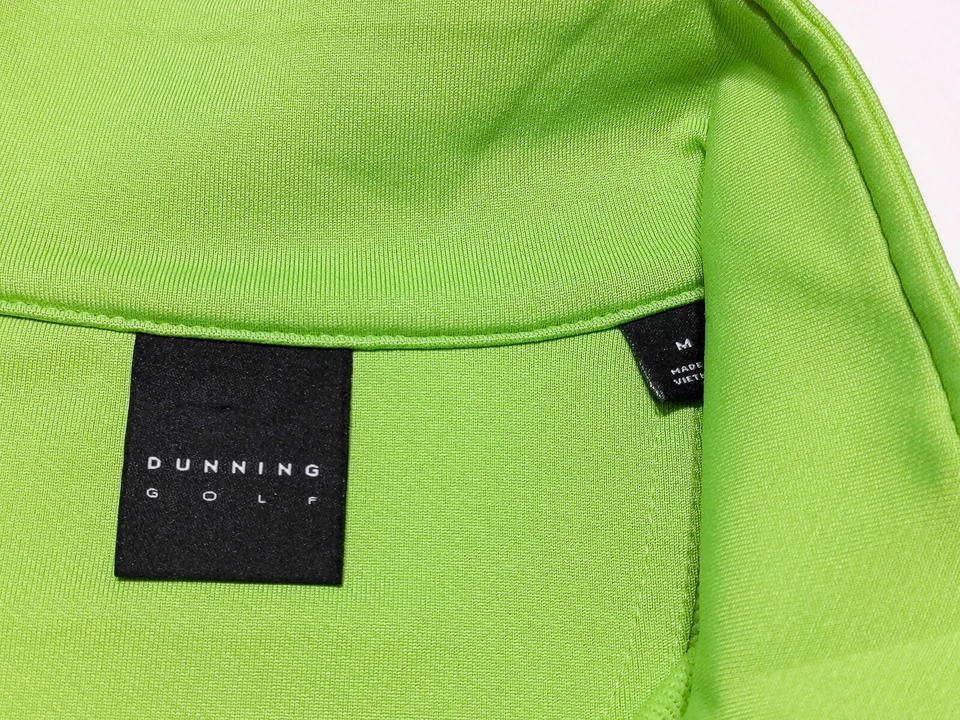 Chaleco Pullover DUNNING GOLF 1/2 Cremallera Rendimiento Verde Lima Mediano M Foto 4 de 4