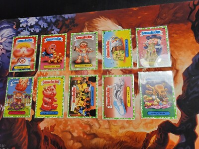 LOT 10 2021 Garbage Pail Kids Food Fight Green PARALLEL Card RARE Allergic  Nick | eBay