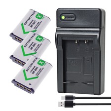 3 x Battery NP-BX1 Charger For Sony Cyber-Shot DSC-RX100 WX300 HDR-CX240 PJ410