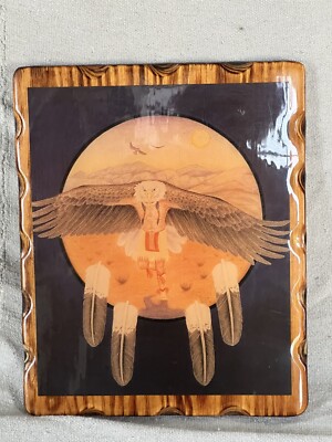 Danielle Auclair Shier 92 Eagle Print on Wooden Glazed Frame  11X9