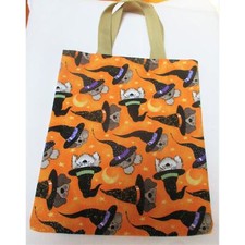 witch dog Halloween trick or treat bag candy bag Halloween tote bag