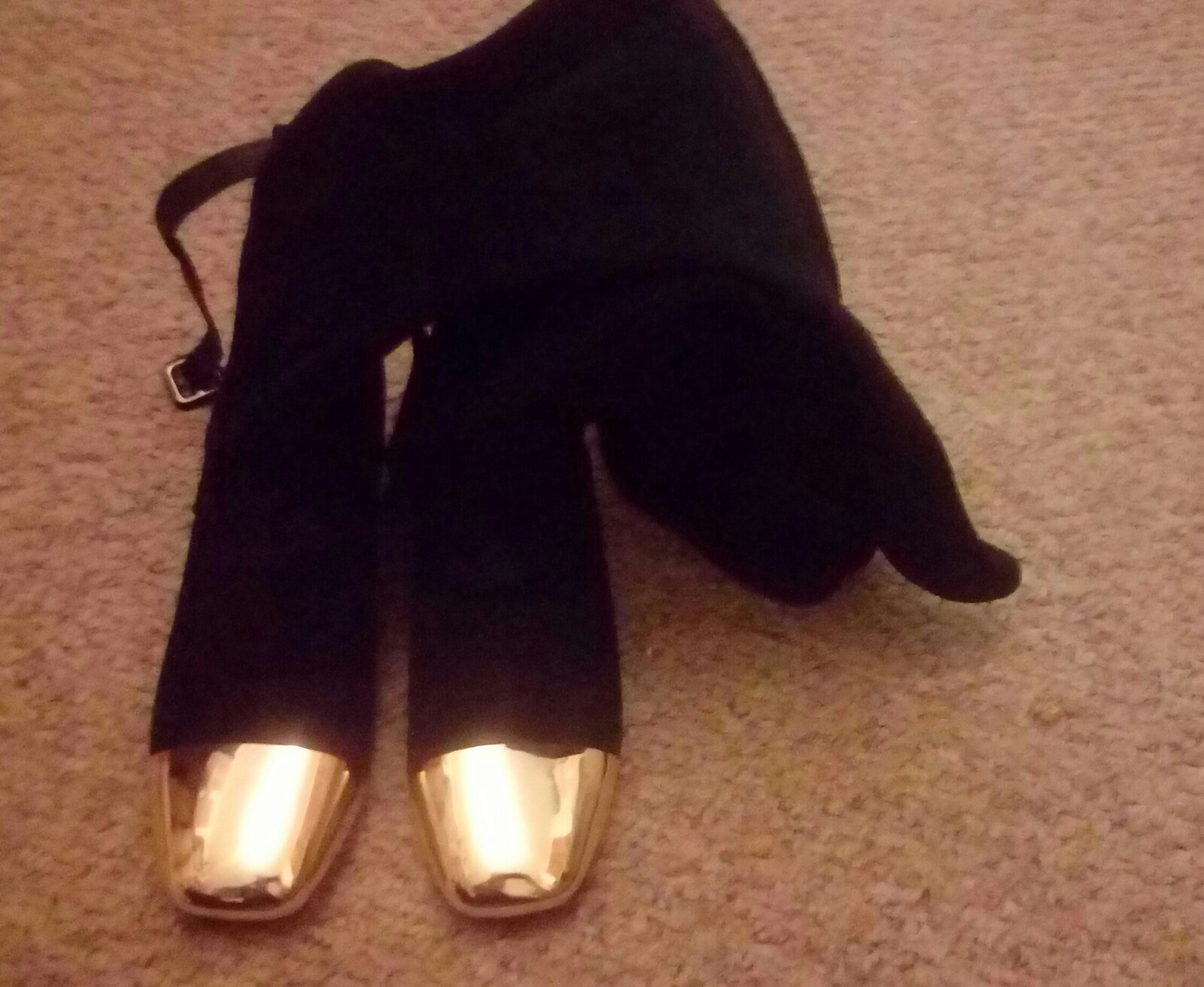 Rari stivali in pelle scamosciata YSL Yves Saint Laurent punta quadrata tacco midi 37 UK 4 in perfette condizioni