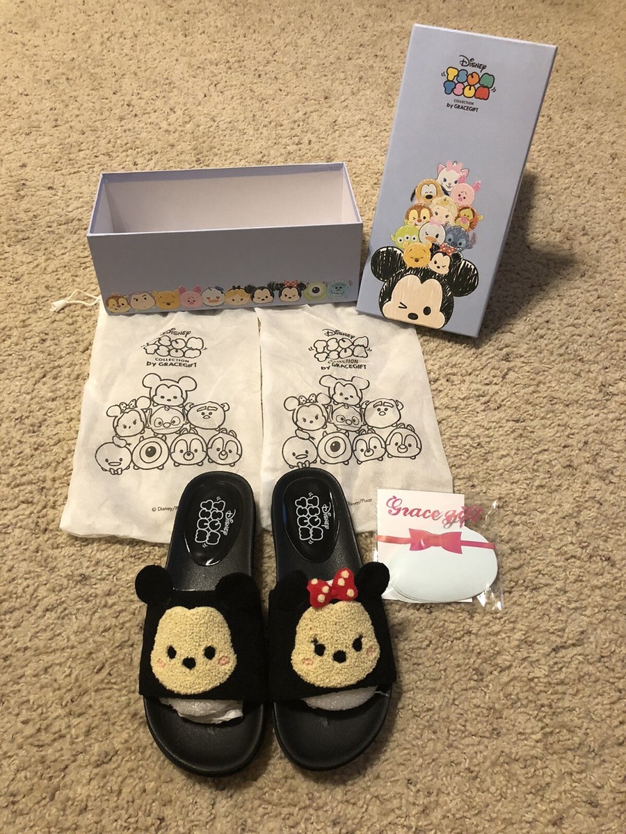 Disney x Grace Gift Mickey And Minnie Tsum Tsum Slippers NIB Size - Main Image