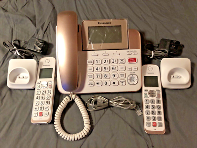 🔥 Panasonic KX-TGF850 Corded Phone - 2 Way Recording & 2 Cordless