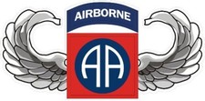 U.S. Army 82nd Airborne Division With Wings Wall Vinyl Decal Sticker Military