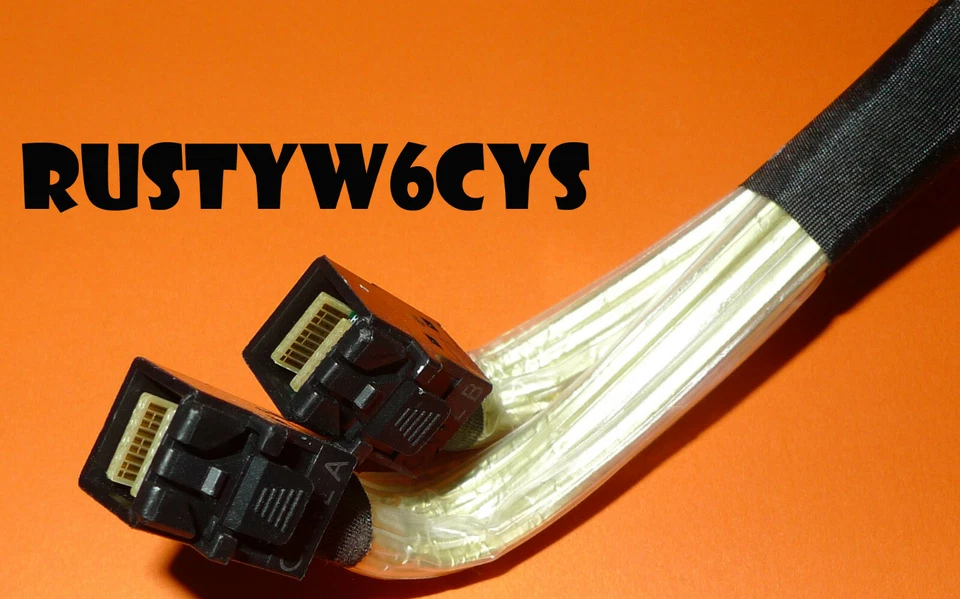 Cable Mini SAS SFF-8643 KN3YV doble original Dell PowerEdge R920 R930 Foto 4 de 4