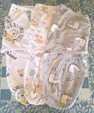 Lot Of 3 Sleep Sack Swaddle Newborn 0-3 Lions Tigers Unicorns