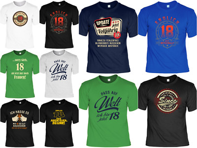 T-Shirt 18.Geburtstag  - Geburtstagsshirt 18 Jahre - Geschenk 18.Geburtstag