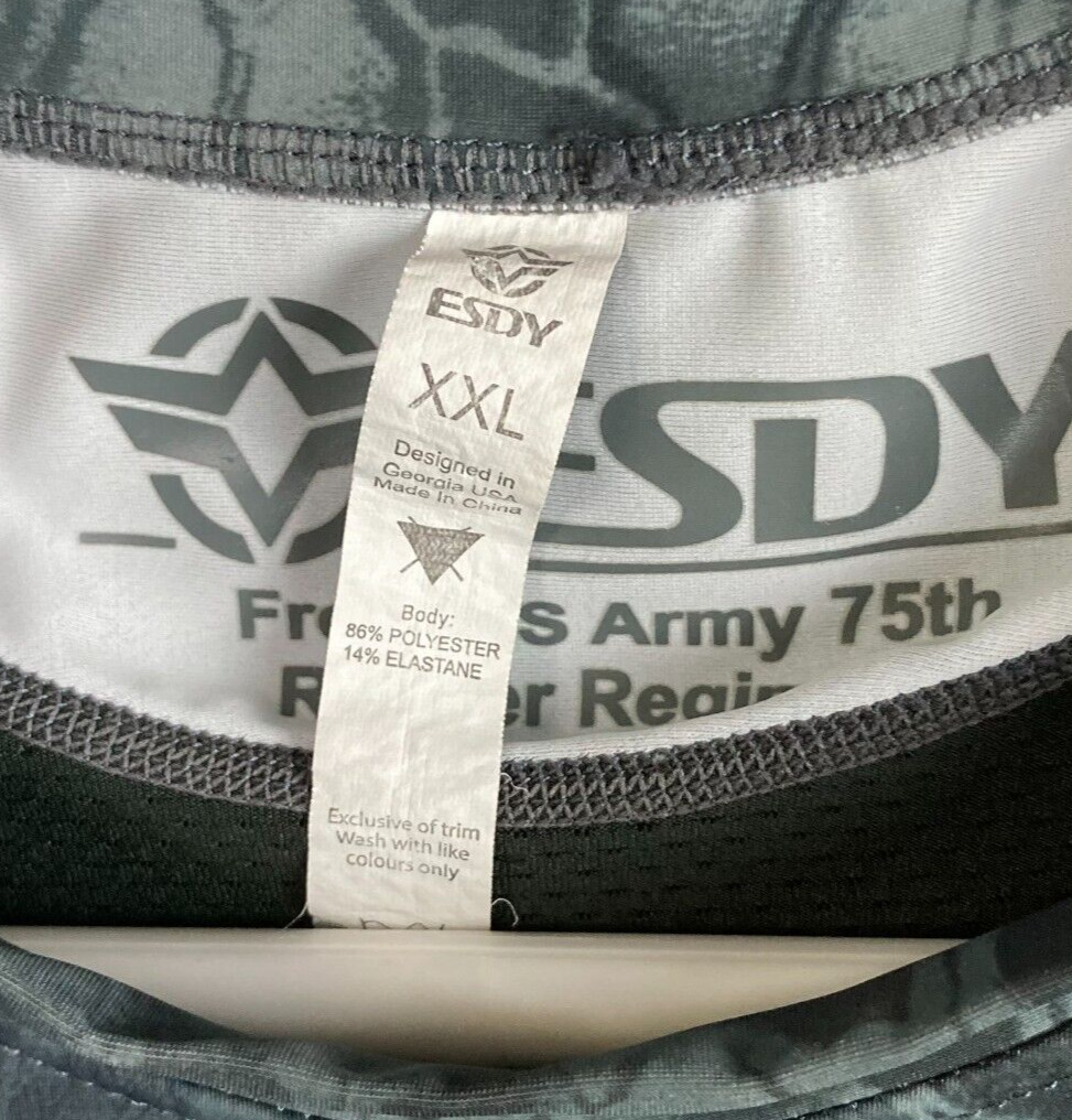 ESDY Mens XXL Performance Tactical Quick Drying Camo Military Hunting T-Shirt image 3