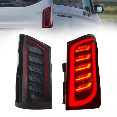 Pair LED Tail Light For Mercedes Benz Vito W447 15-22 Dynamic Brake Lamps Smoked - Picture 2 of 14