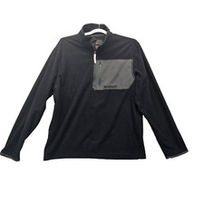 Timberland 1/4 Zip Fleece Jacket Mens Large Black Long Sleeve Mock Neck Pro