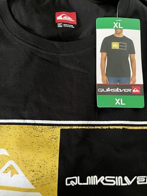 New Never Worn Black Color Size XL Quiksilver T-shirt  Graphic, Skate Surf