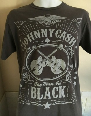 johnny cash man in black t shirt