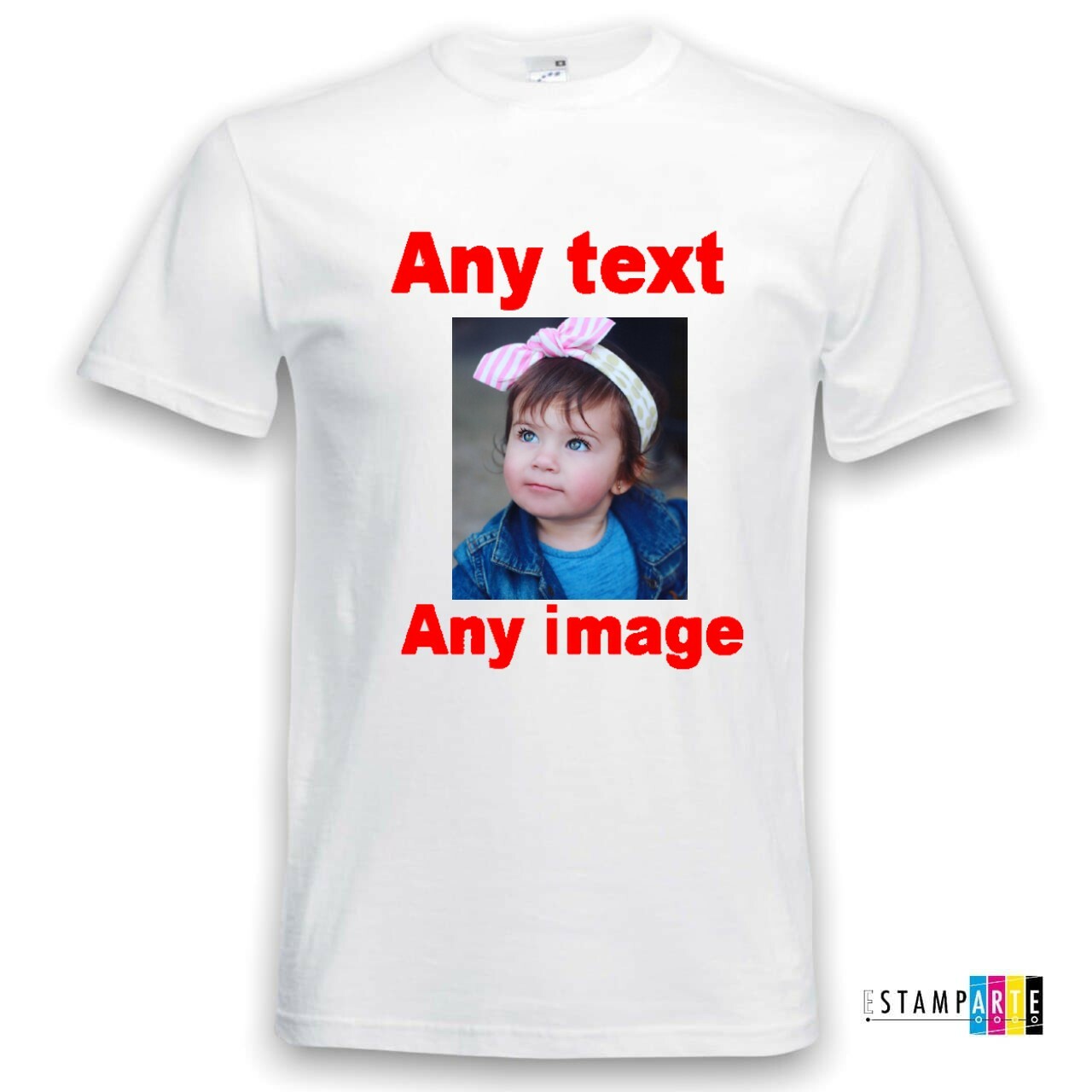 Camiseta personalizada con imagen y texto para fiestas/vacaciones/cumpleaños DTG 208