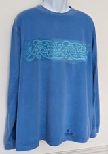 CRAZY SHIRTS HAWAII Mens Light Blue Long Sleeve T-Shirt SIZE L - Maui - Waves