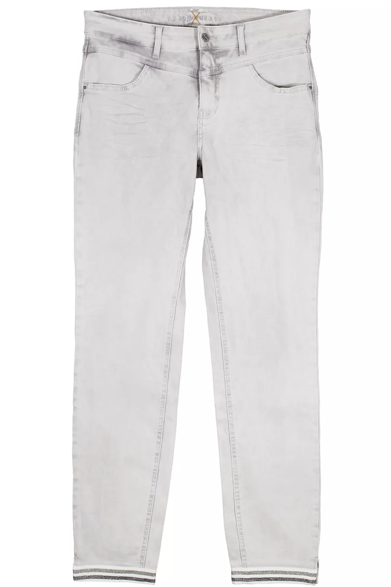 MAC Dream Slim Leg Stretchjeans Cropped Jeans Damen Denim Strass