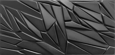 3D Wandpaneele Wandverkleidung Deckenpaneele Rock Schwarz 16 Stk 8m²