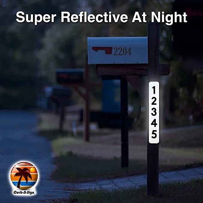 Super Reflective Vertical Address Stickers for House, Mailbox, etc - Image 4 of 4