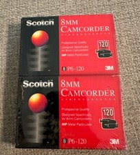 TWIN PACK SCOTCH 8MM P6-120 CAMCORDER HIGH GRADE VIDEO CASSETTE