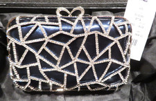 FABULOUS CACHE Blue Evening Bag w/ Rhinestones NWOT/OB MSRP 258