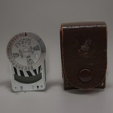 Vintage Metraphoh Metrawatt Slip On Accessory Analog Light Meter With Case