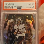 2022 Panini Select Tom Brady #192 Die-Cut Silver Prizm PSA 10