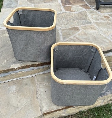 Cube Storage Bins 12 Inch Collapsible Fabric Storage Cubes Foldable Storage Box