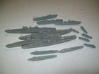 VINTAGE  MARX  1965 MINIATURE  " INVASION  DAY "  PLAYSET  SHIPS  LOT  OF  15