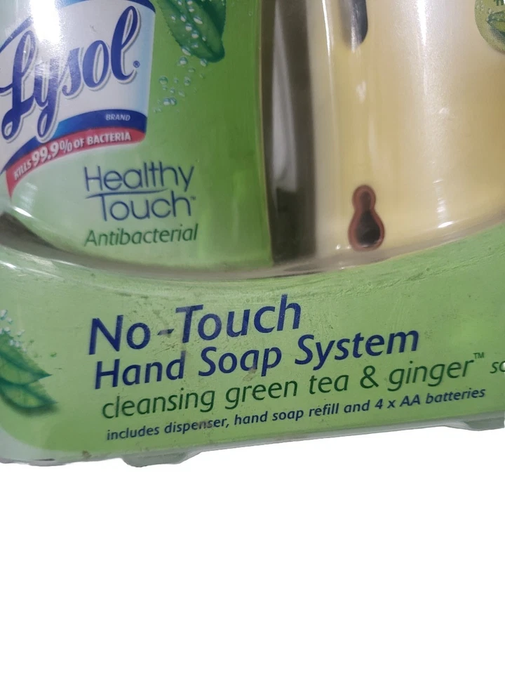 Sistema dispensador de jabón de manos Lysol sin contacto aroma a té verde y jengibre ¡NUEVO! Foto 4 de 4