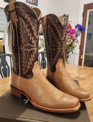 New Ariat Futurity Showman 11.5 D Flaxen Tan/Enduring Chocolate Men's Cutter Toe