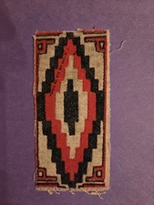 1912 B70 Tobacco Coarse Felt Rug - DIAMOND Pattern