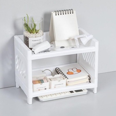 2-Tier Kitchen Spice Rack or Bathroom Countertop Organizer, Cosmetics and makeup